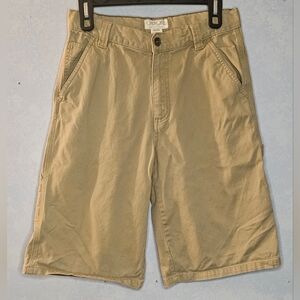 🟡 CHEROKEE Boys Khaki Cargo Tan Adjustable Shorts 16
